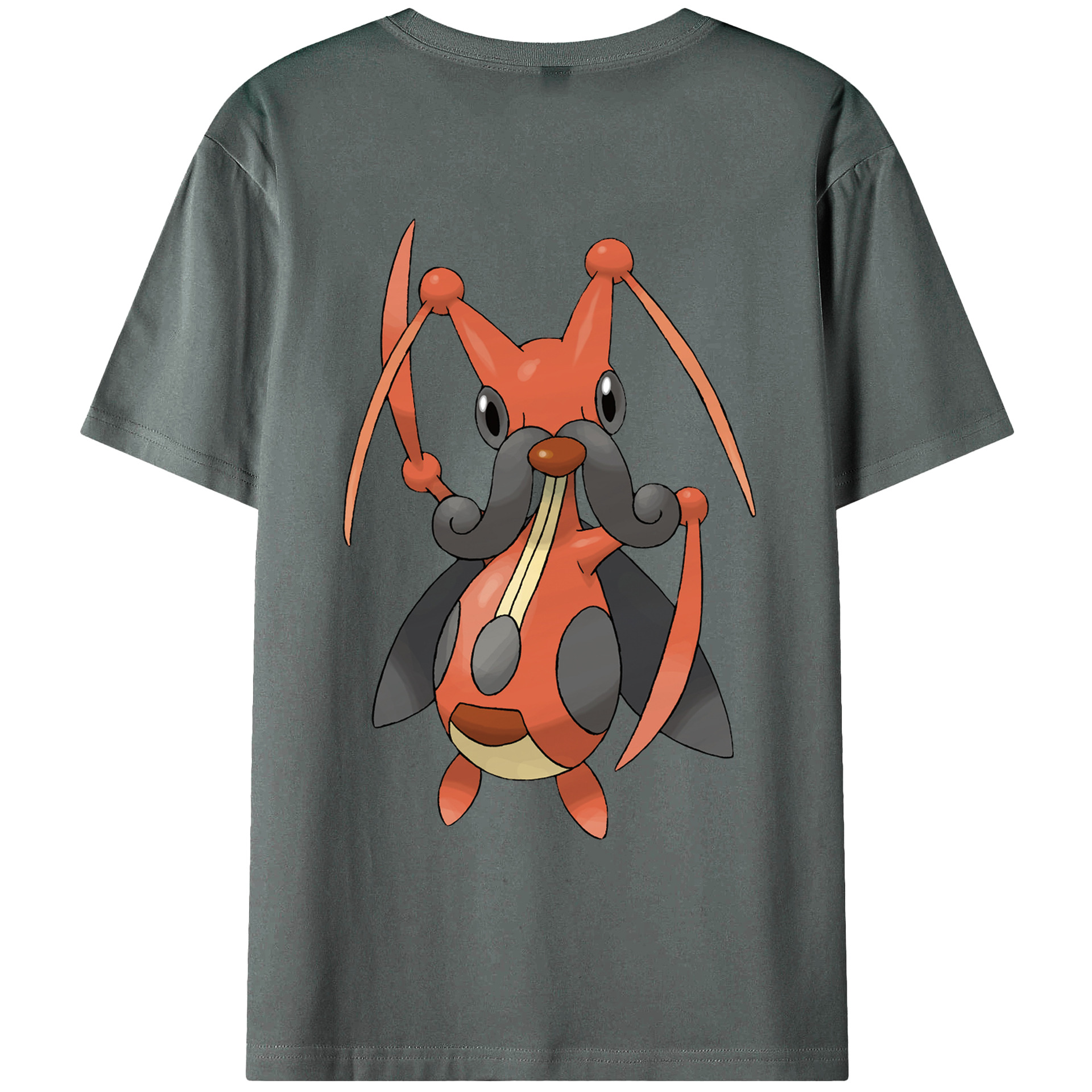 （画像用） ポケットモンスター Pokémon 綿100％ メンズ半袖Tシャツ（バックプリント） 通気性